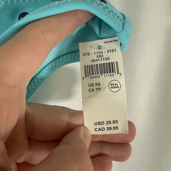 New Aerie Swim Bottom Women's XS Solid Blue Pull On Cheeky Stretchy - Picture 4 of 7